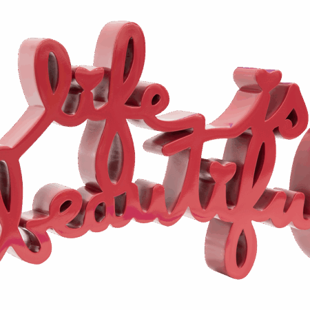Life Is Beautiful - Rasberry Large